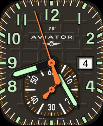 Aviator Aquaflight V2 Apple Watch Face - Clockology Design