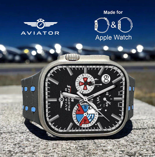 Aviator Pilotgraff Apple Watch Face: Clockology Design for Apple Ultra & Series