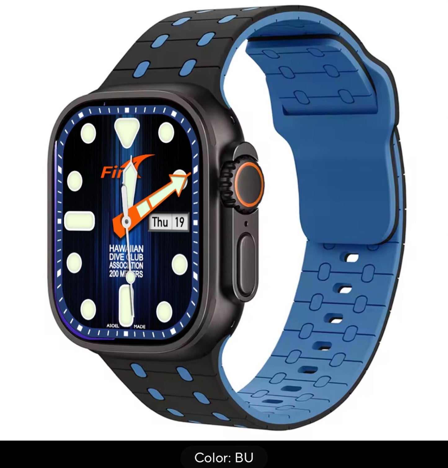 Two-Tone Silicone Sport Band for Apple Watch: 49/45/44/42mm