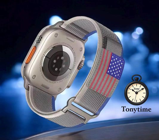 American Flag Apple Watch Band: Patriotic Sport Style, Velcro Closure