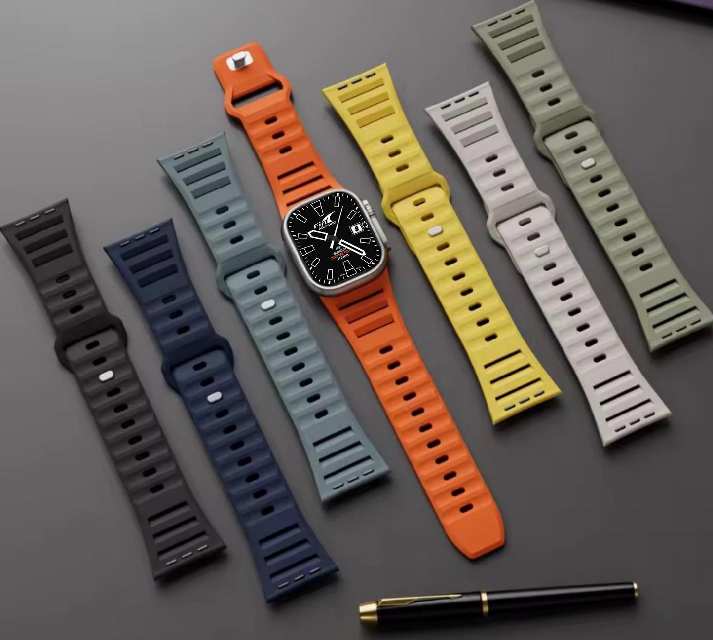 Silicone Sport Band for Apple Watch: Ultra, SE & Series 2-10