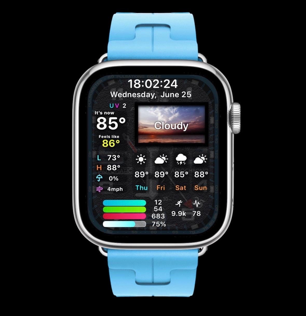 Aviator Aerochrono Pro Apple Watch Face - Clockology Design for Ultra & Series