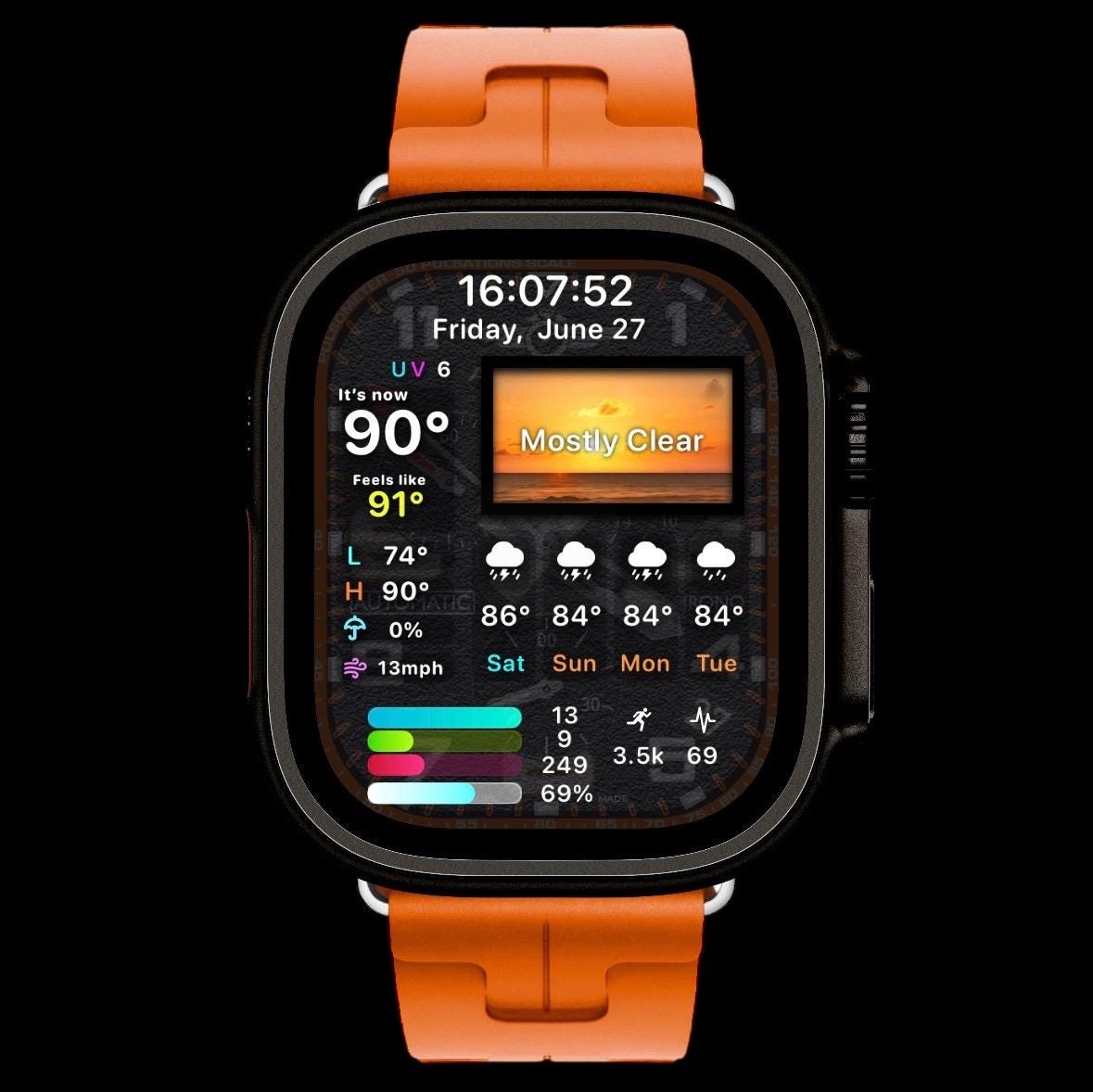 Aviator Aerochrono Pro Apple Watch Face - Clockology Design for Ultra/Series