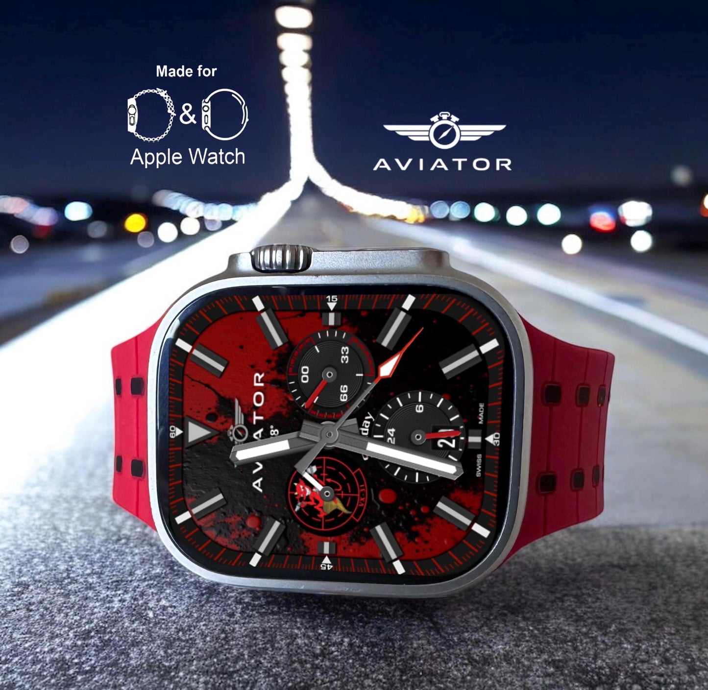 Aviator VX31 Apple Watch Face: Clockology Smartwatch Design