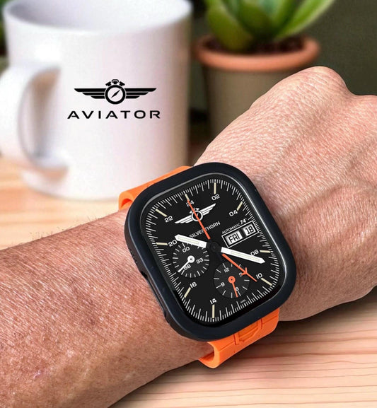 Aviator Silverthorn Apple Watch Face | Clockology Analog Design (Digital)