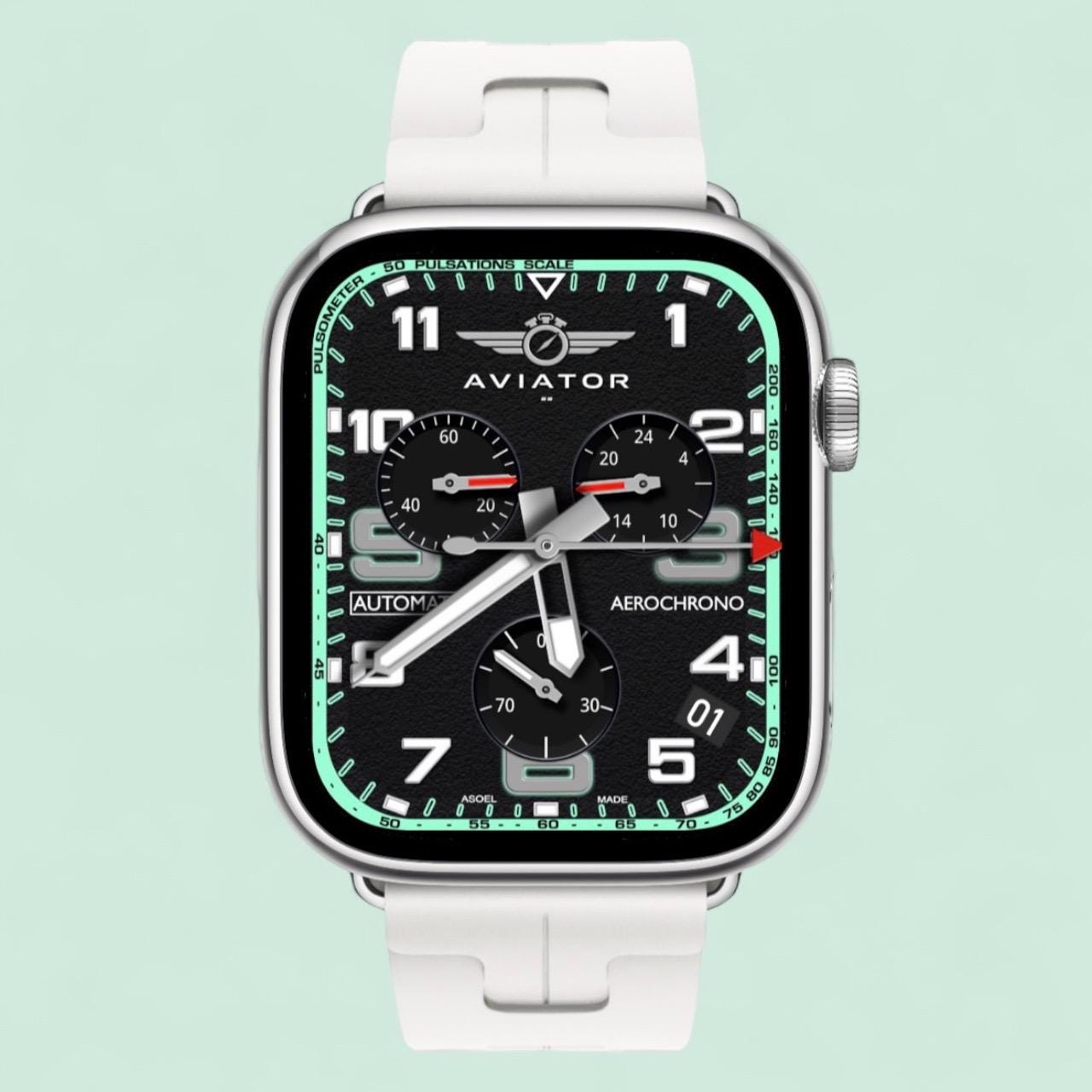 Aviator Aerochrono Pro Apple Watch Face: Clockology Smartwatch Design