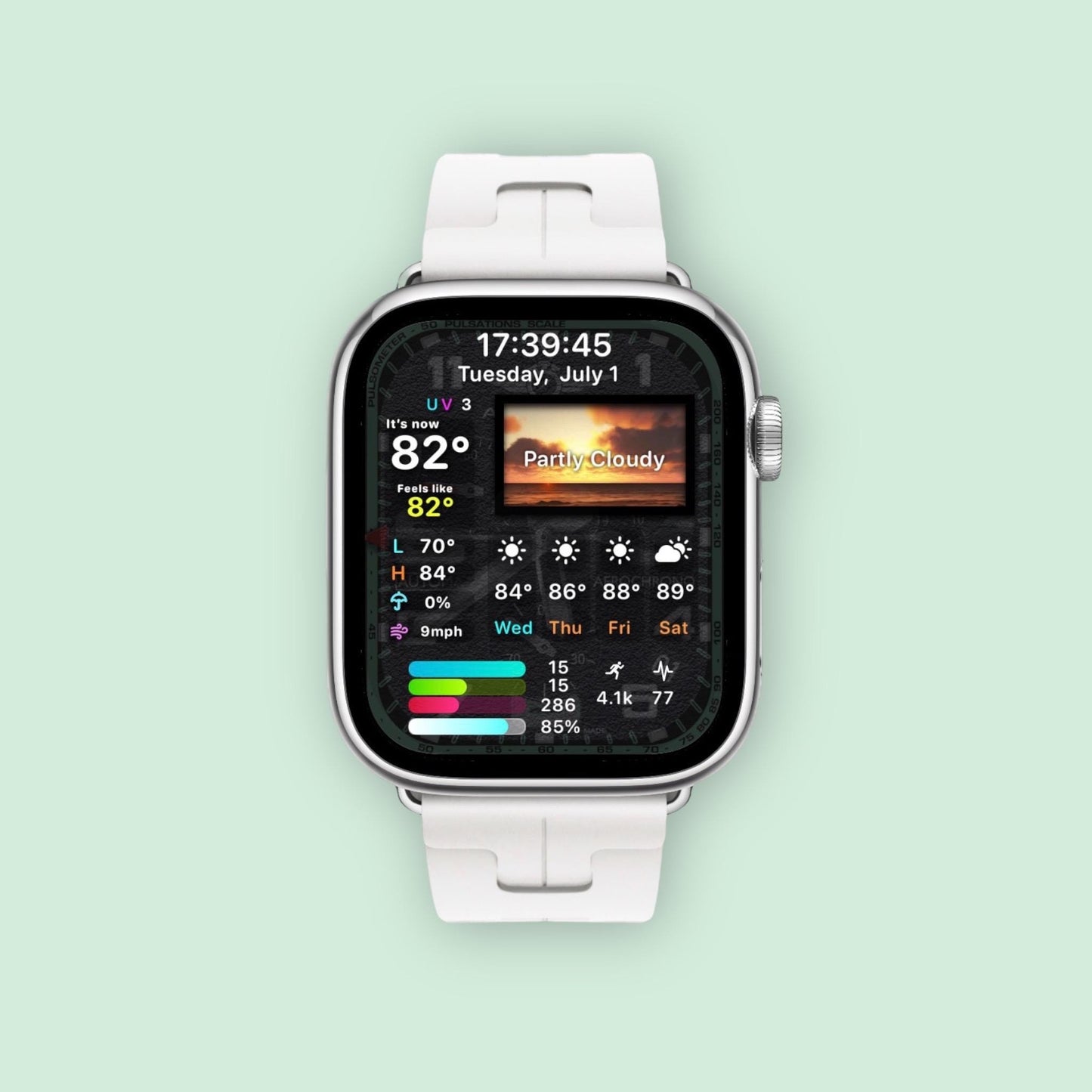 Aviator Aerochrono Pro Apple Watch Face: Clockology Smartwatch Design