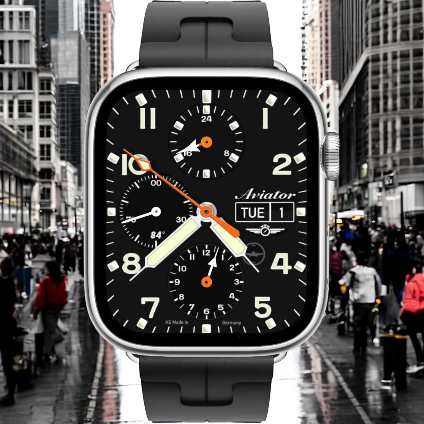 AviatorCo TacChrono Apple Watch Face for Clockology App