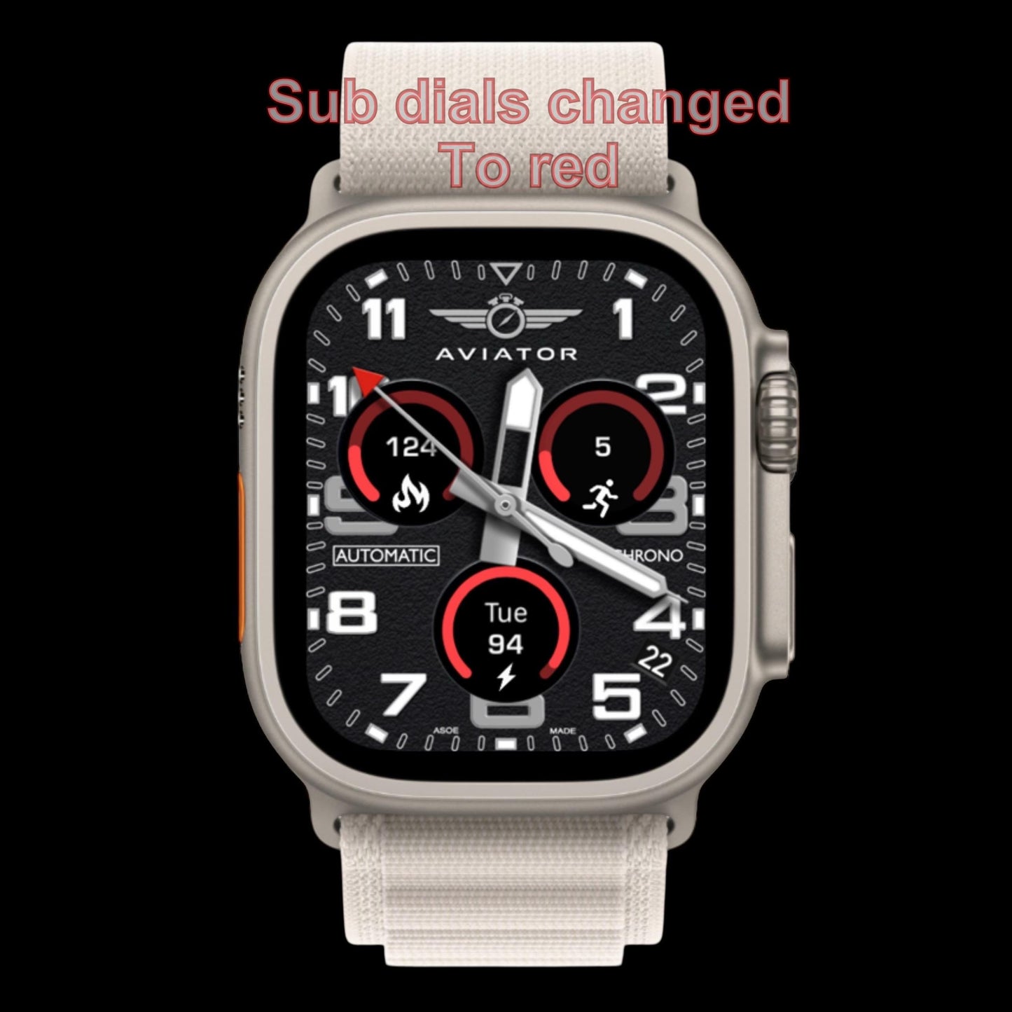 Aviator Smart Aerochrono Apple Watch Face: Interactive Clockology Design