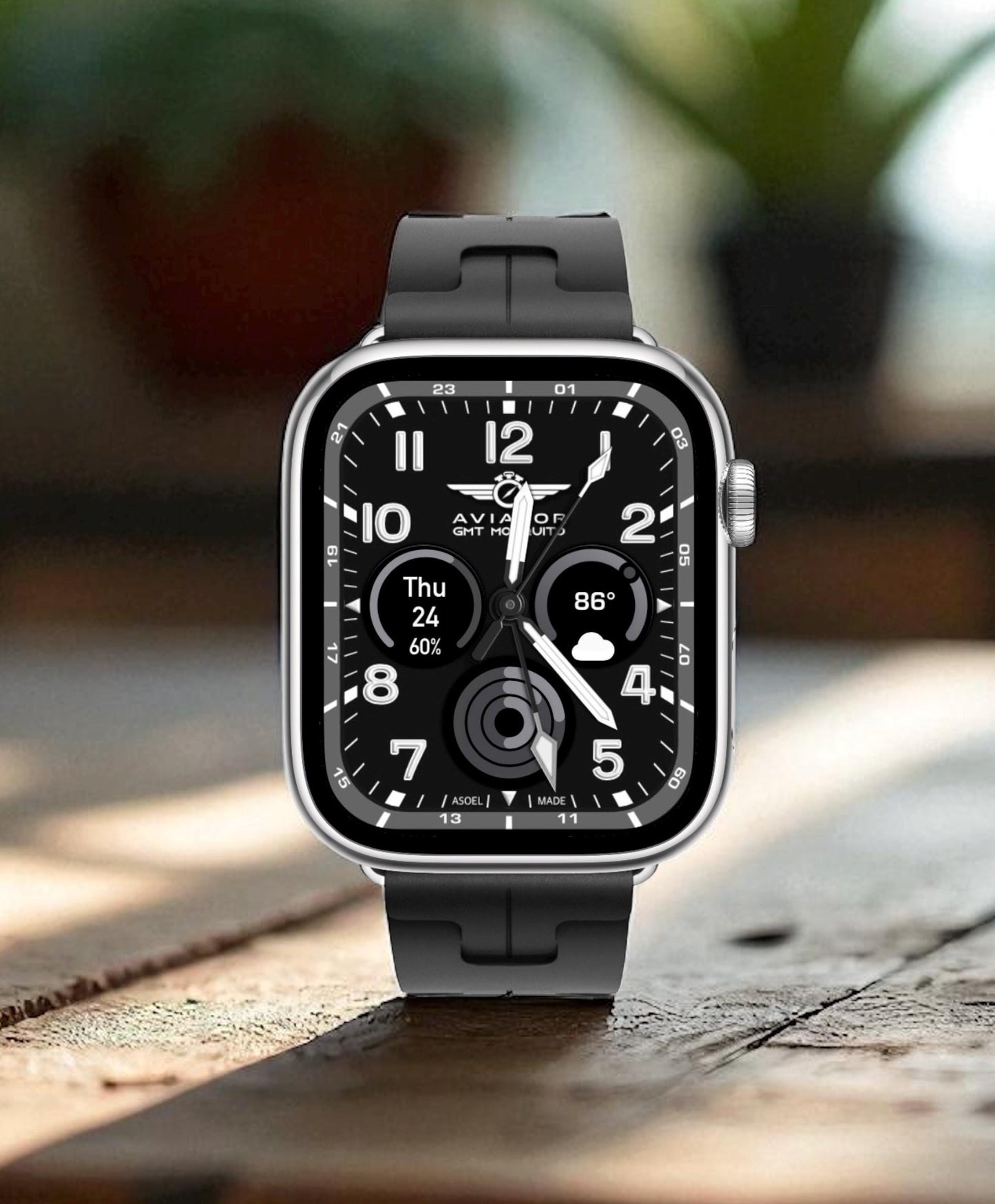 Enhanced Aviator Apple Watch Face: Smart Sub-Dials, GMT (Clockology Required)