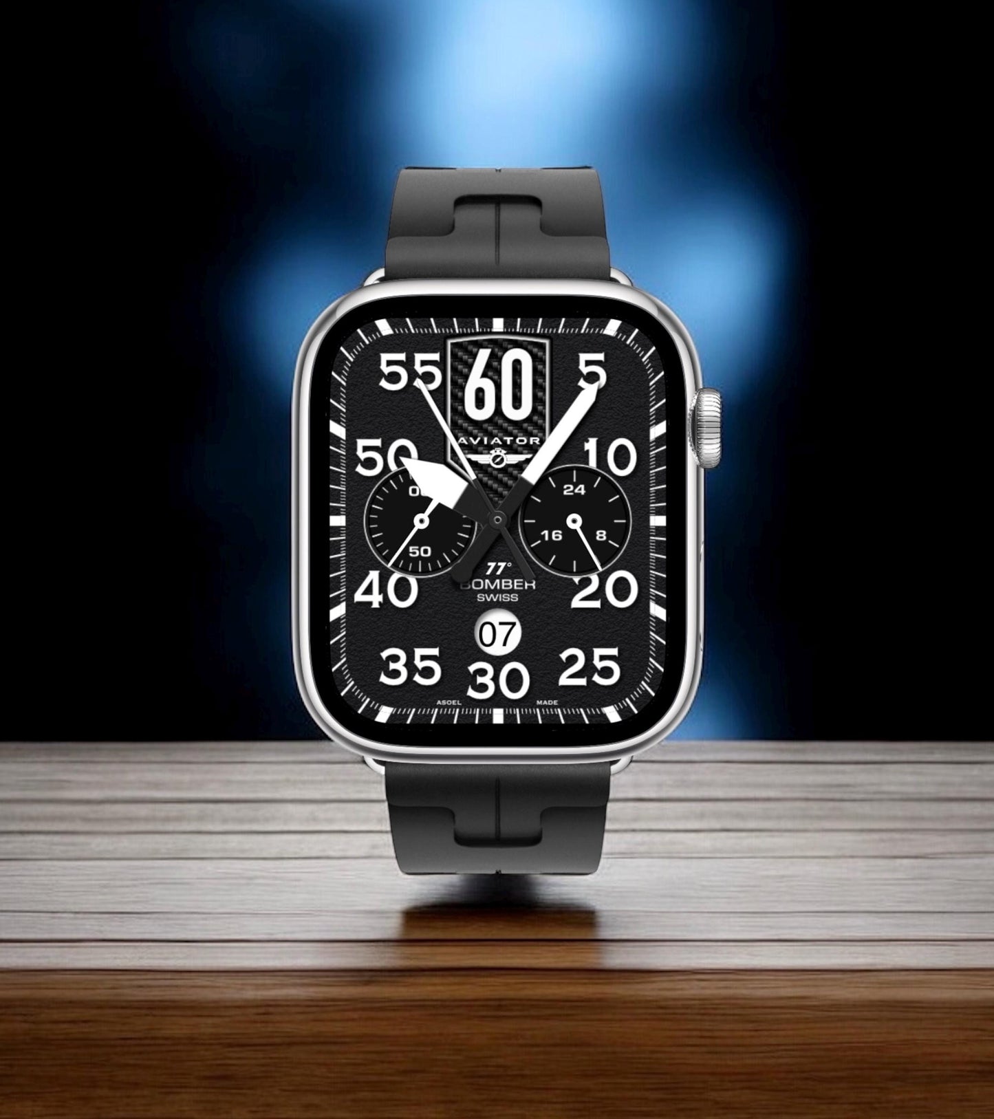 Aviator Bomber Apple Watch Face: Clockology Design for Apple Ultra & Series