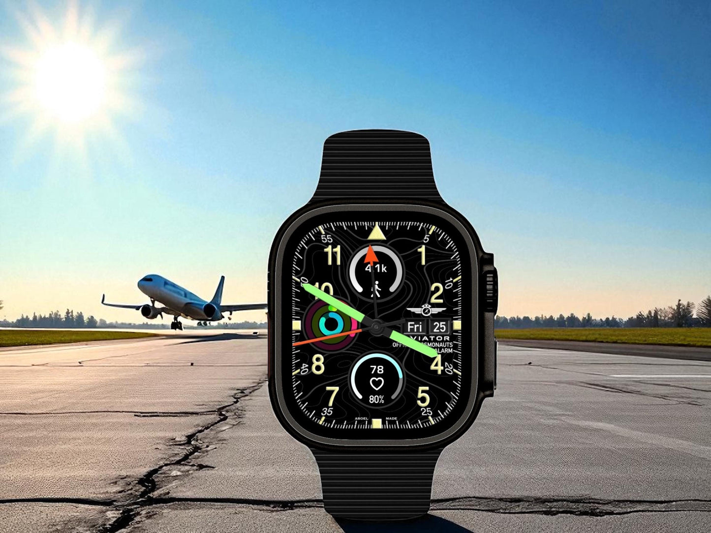 Smart Aviator Cosmonauts Apple Watch Face - Interactive Clockology Design