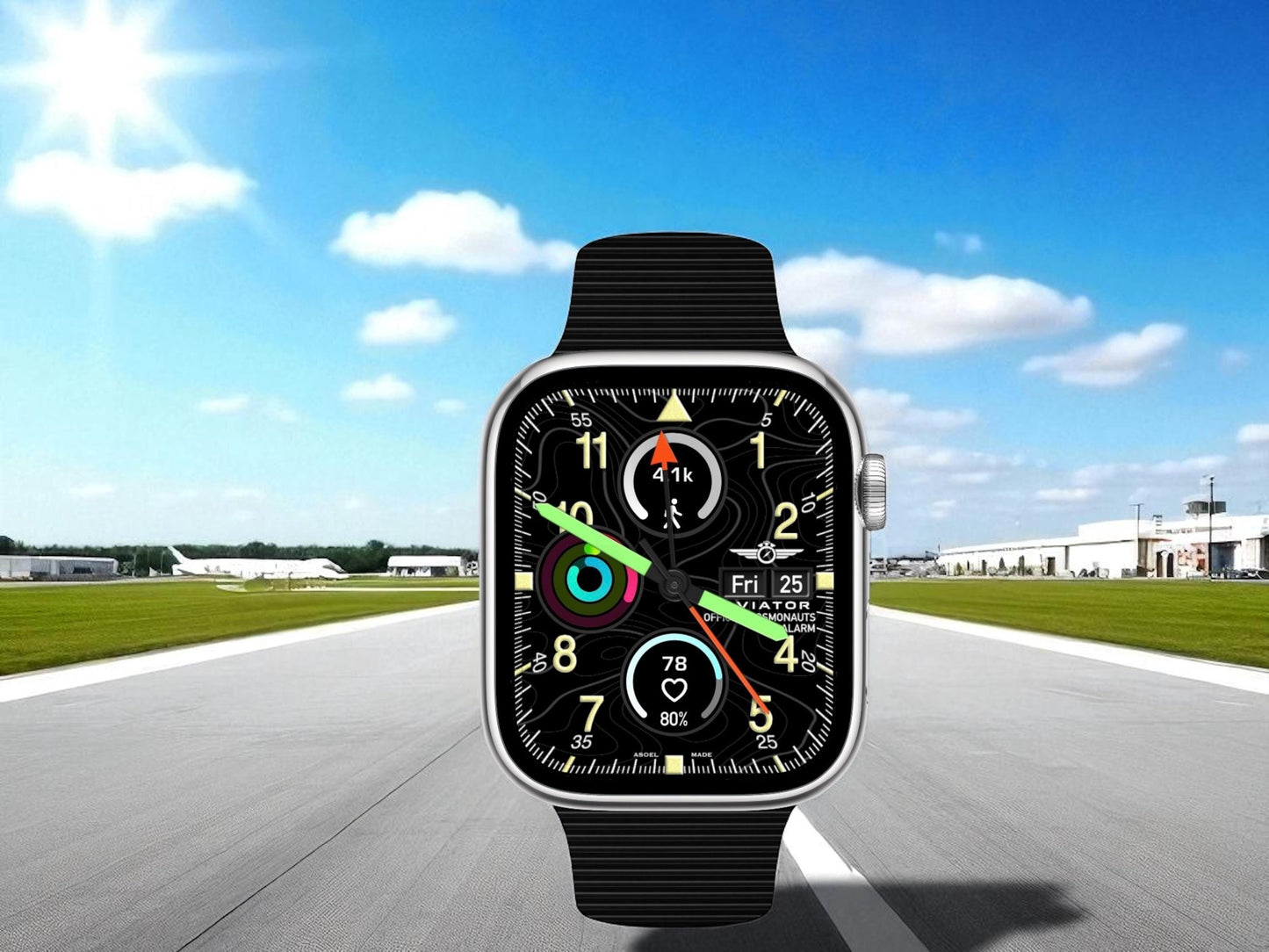 Smart Aviator Cosmonauts Apple Watch Face - Interactive Clockology Design