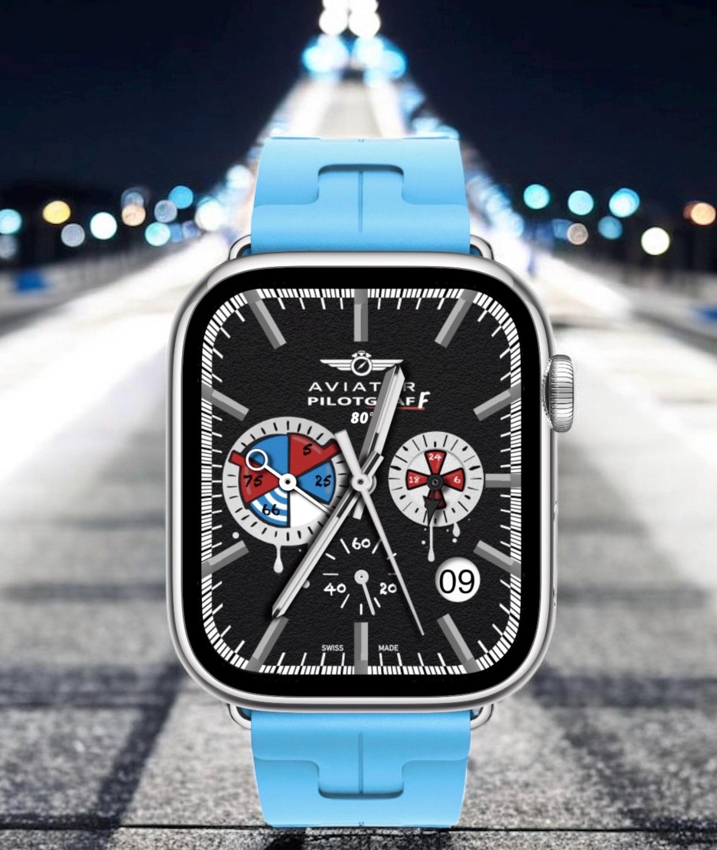 Aviator Pilotgraff Apple Watch Face: Clockology Design for Apple Ultra & Series