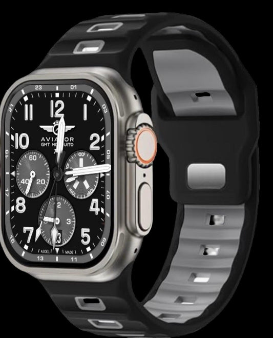 Two Tone Silicone Sport Band for Apple Watch Ultra/SE/Series 2-10