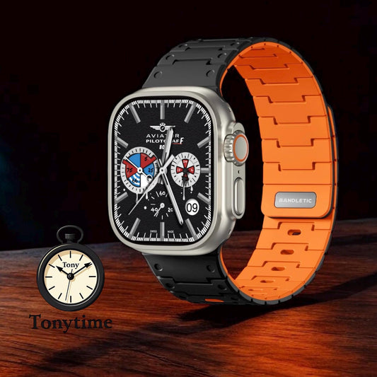 Magnetic Silicone Sport Band for Apple Watch: 42-49mm, Sweatproof