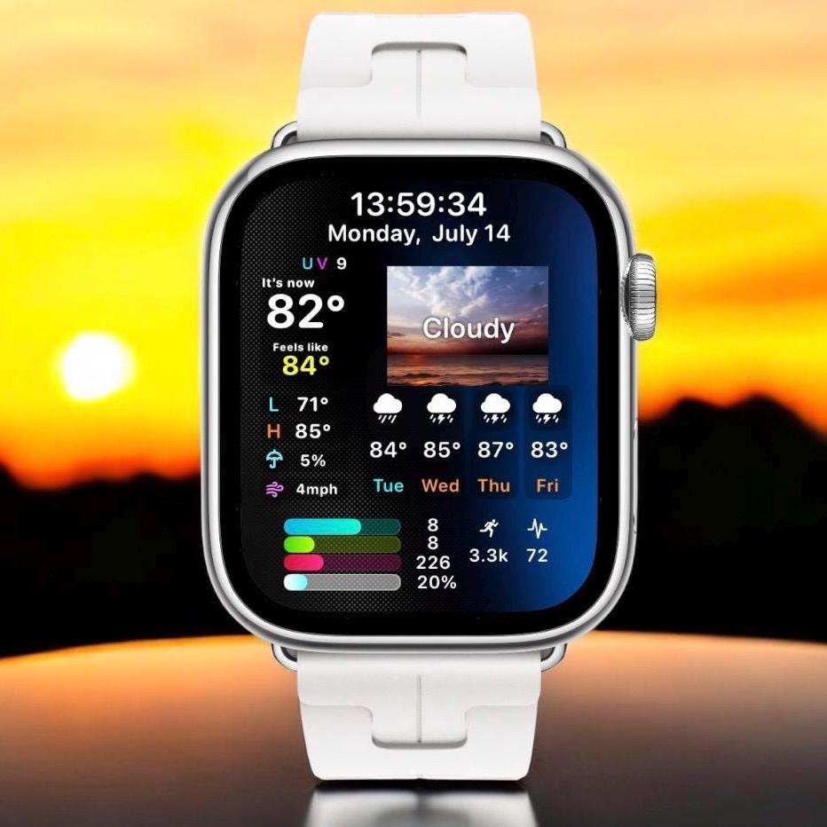 Aviator M45 Apple Watch Face: Clockology Smartwatch Design (Digital Download)