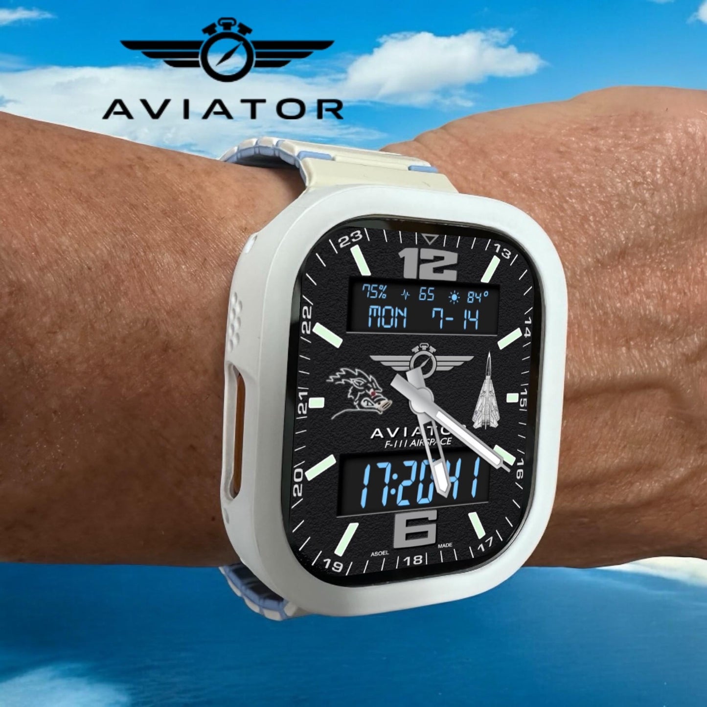 Apple Watch faces Clockology for custom smartwatch  watch face designs AviatorCo F111 Flight WatchUpdated