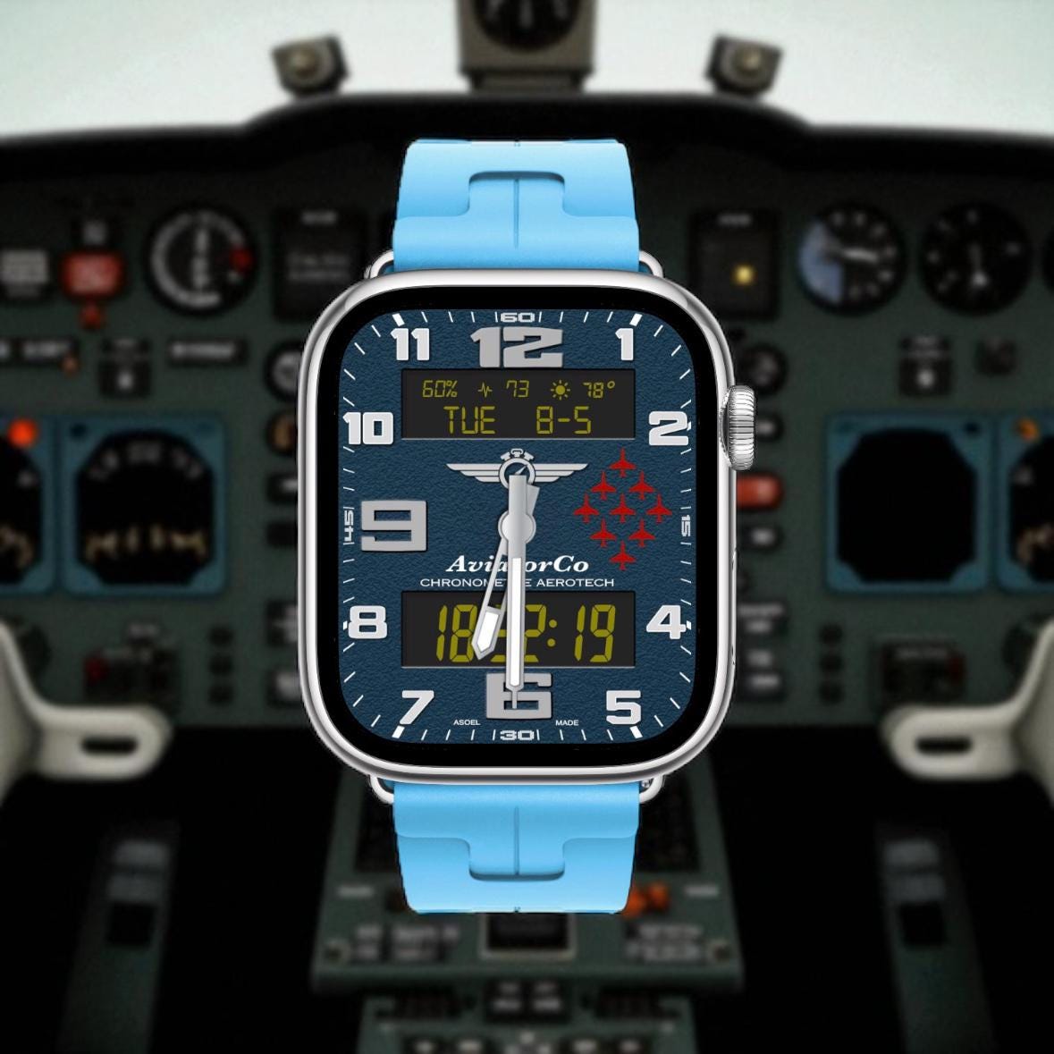 AviatorCo Aerotech Apple Watch Face - Clockology App Required