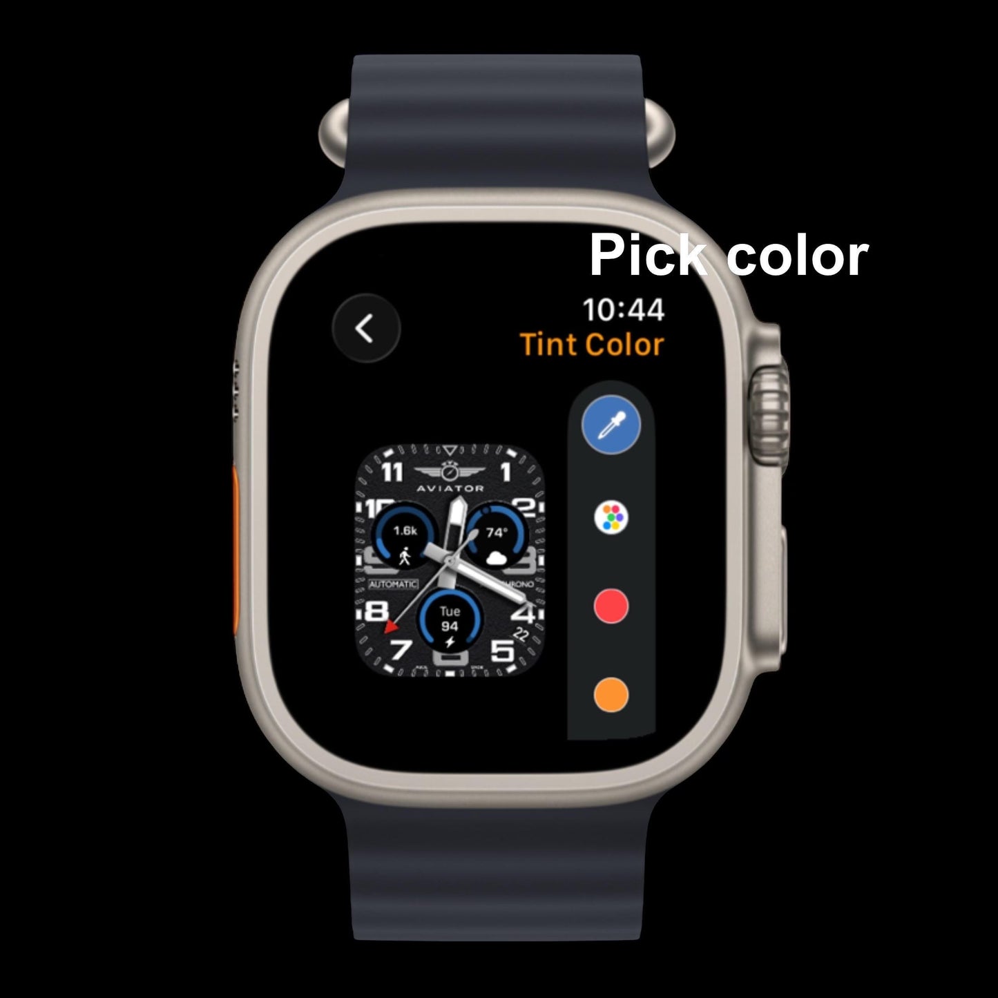 Aviator Smart Aerochrono Apple Watch Face: Interactive Clockology Design