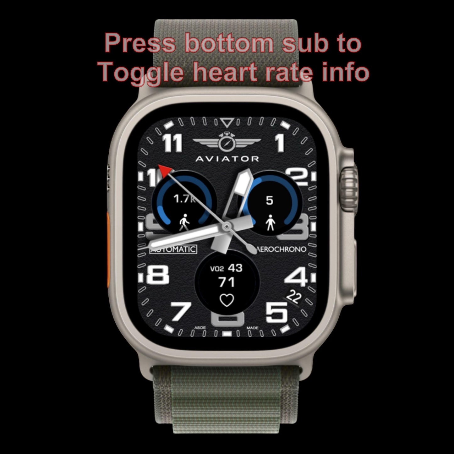 Aviator Smart Aerochrono Apple Watch Face: Interactive Clockology Design