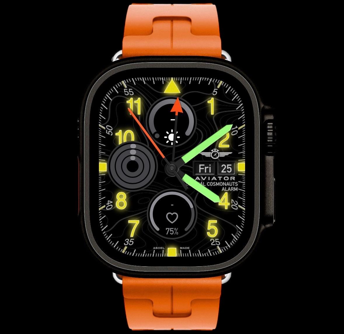 Smart Aviator Cosmonauts Apple Watch Face - Interactive Clockology Design