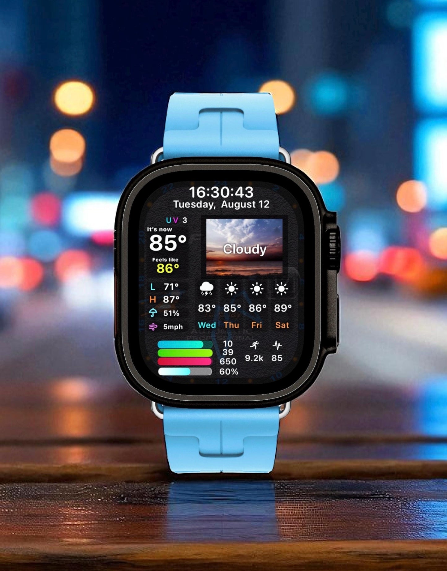 Fin Aquapro GMT Pro Apple Watch Face for Clockology App