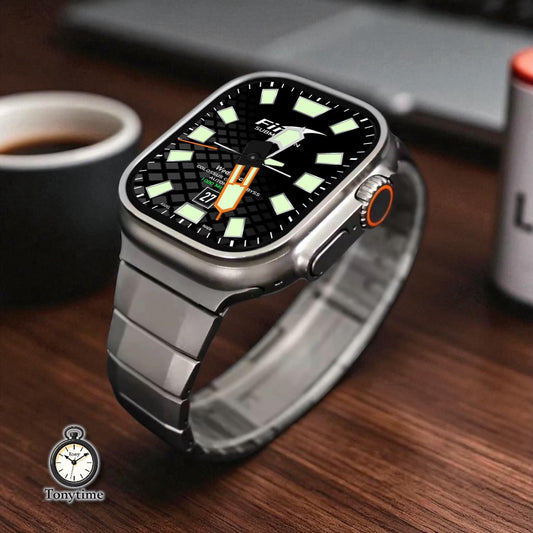 Stainless Steel Apple Watch Band: Tool-Free Sizing, Fold Deployant Clasp