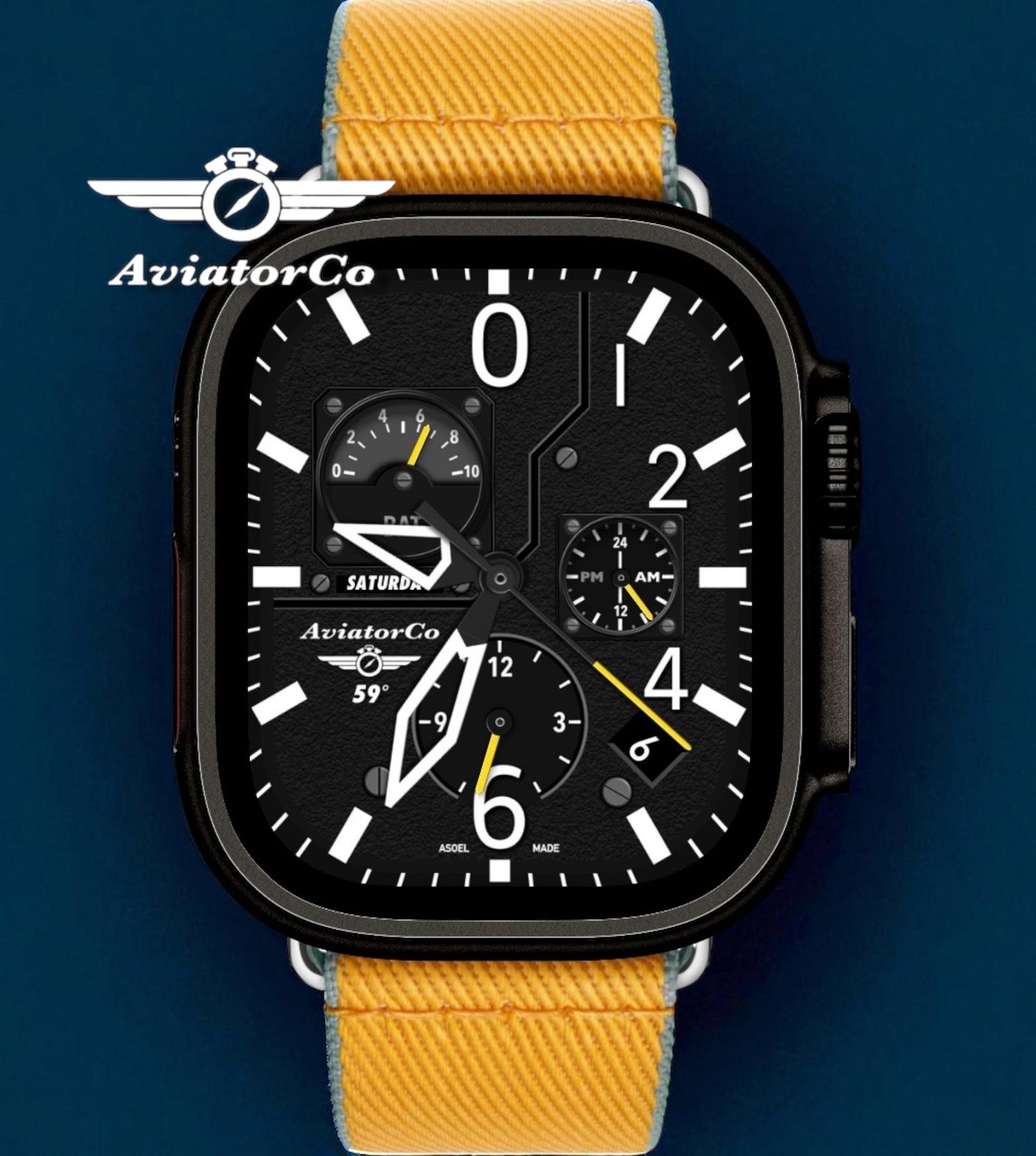 AviatorCo Flight Apple Watch Face Retro Nighthawk Clockology Design