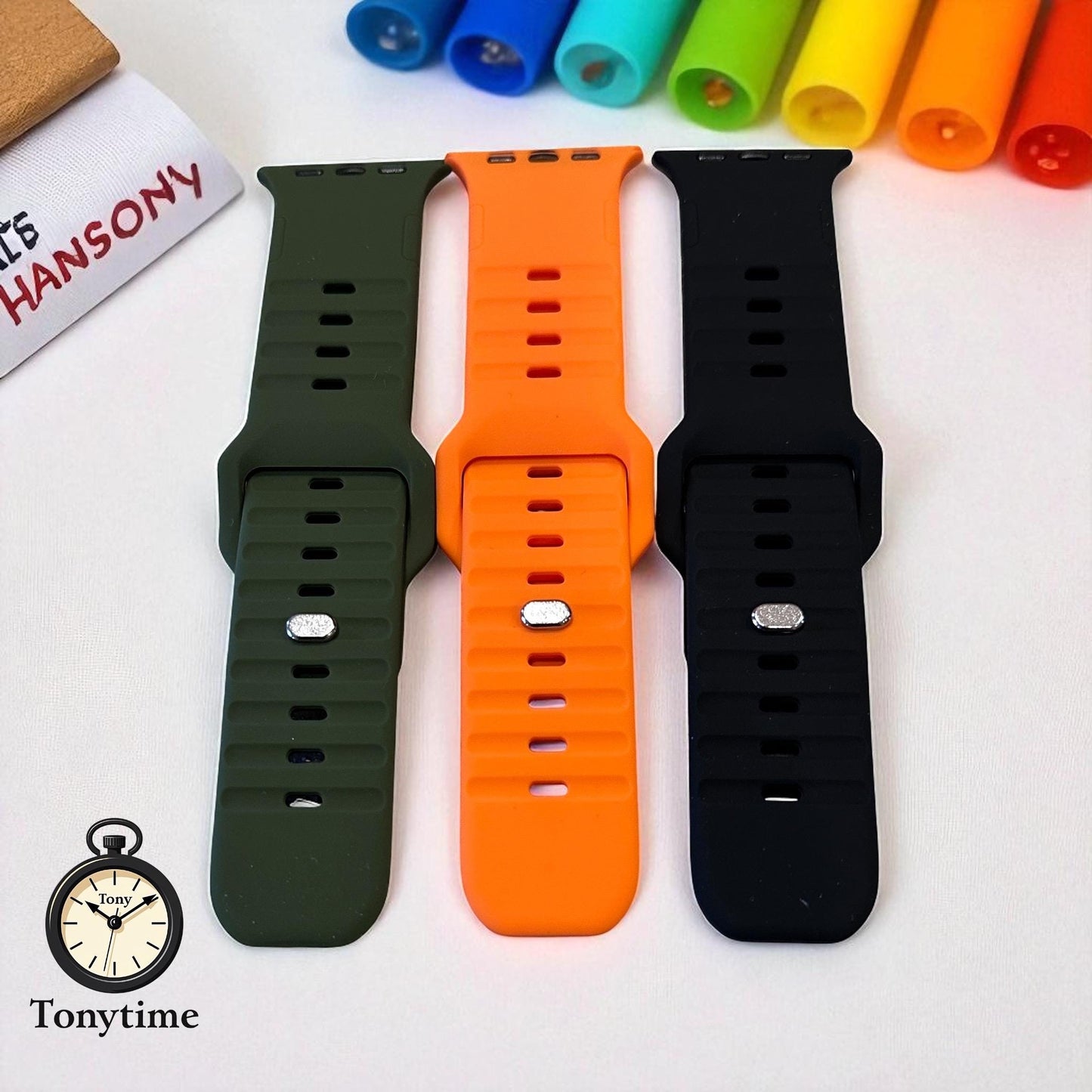 Silicone Sport Band Bundle (3-Pack) | Apple Watch Ultra, SE, Series 2-10