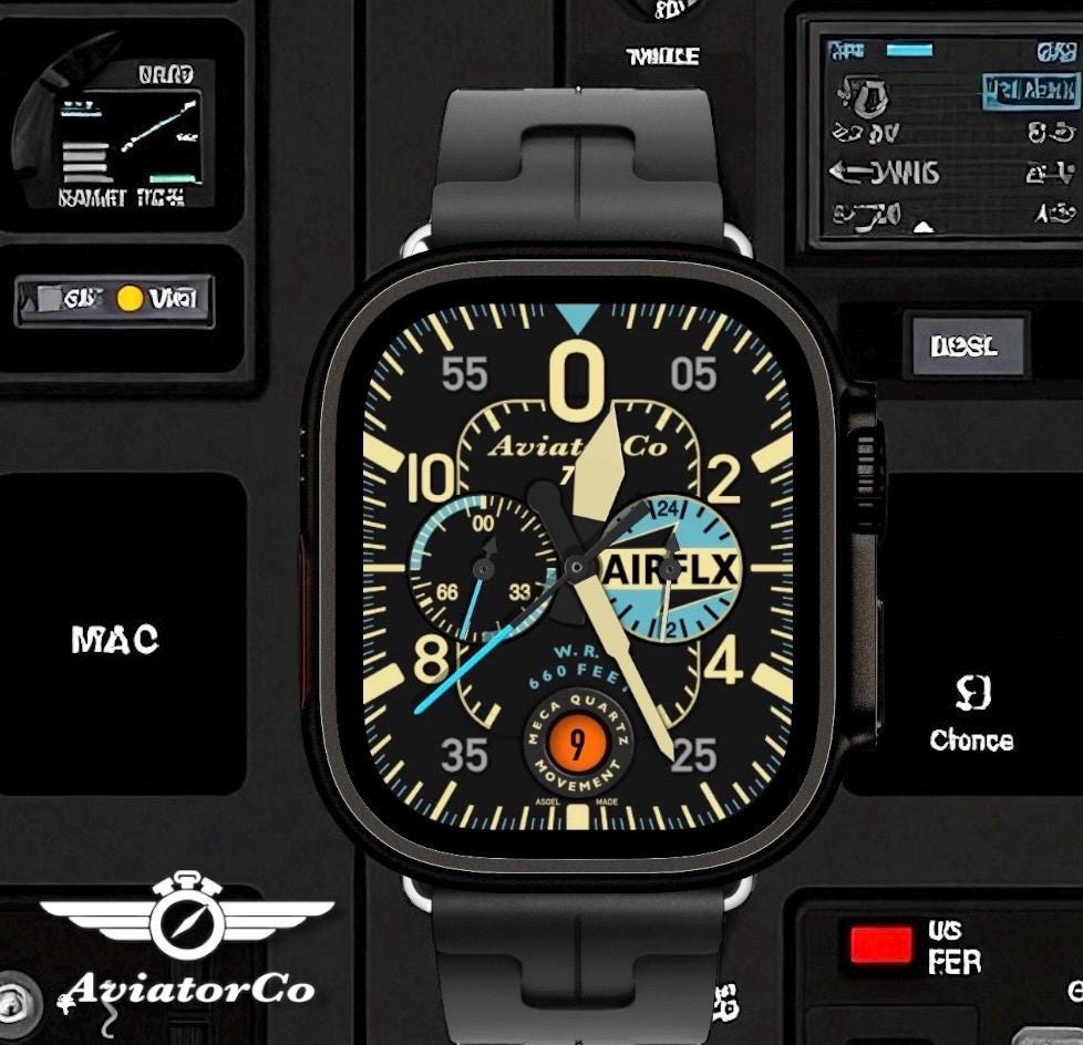 Aviator Airflx V2 Watch Face for Clockology (Digital Download)