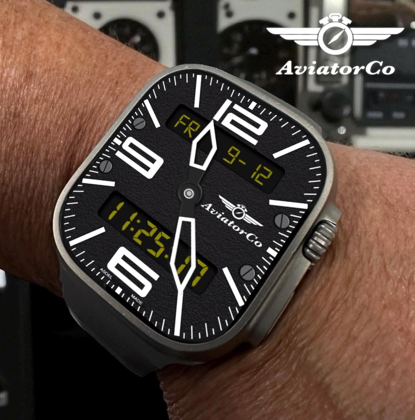 AviatorCo PVD Flight Apple Watch Face Custom Clockology Design