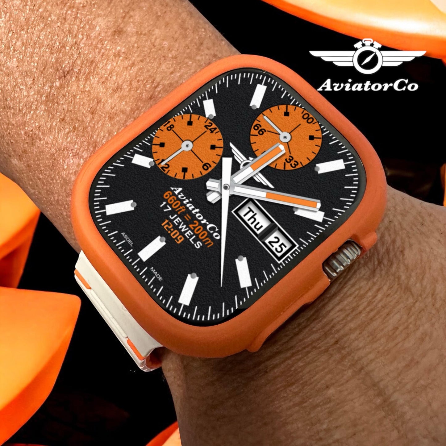 AviatorCo Atlas GMT Watch Face: Military Time, Battery Indicator (Clockology)