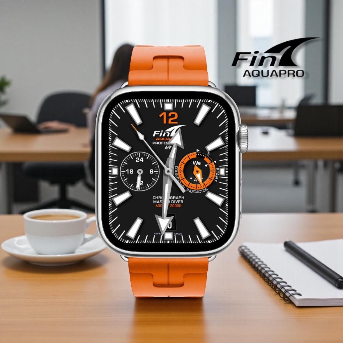 Fin Aquapro Diver Watch Face for Apple Watch Ultra/Series (Clockology Digital Download)