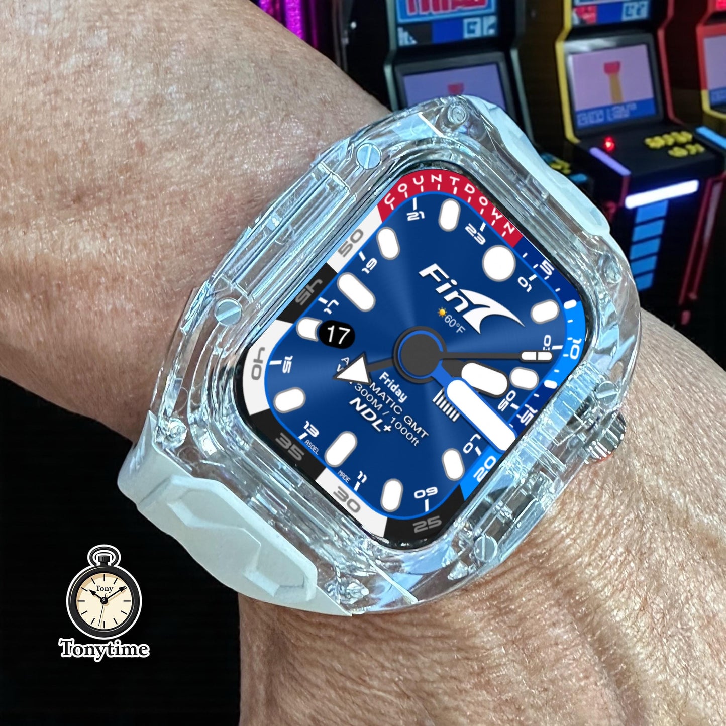 Transparent Apple Watch Modification Kit: TPU Band + PC Case (44/45mm)