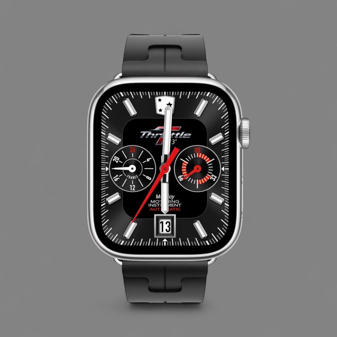 Apple Watch faces Clockology Premium Apple Watch faces for smartwatch Top-rated watch face designs Throttle Racing Automatic