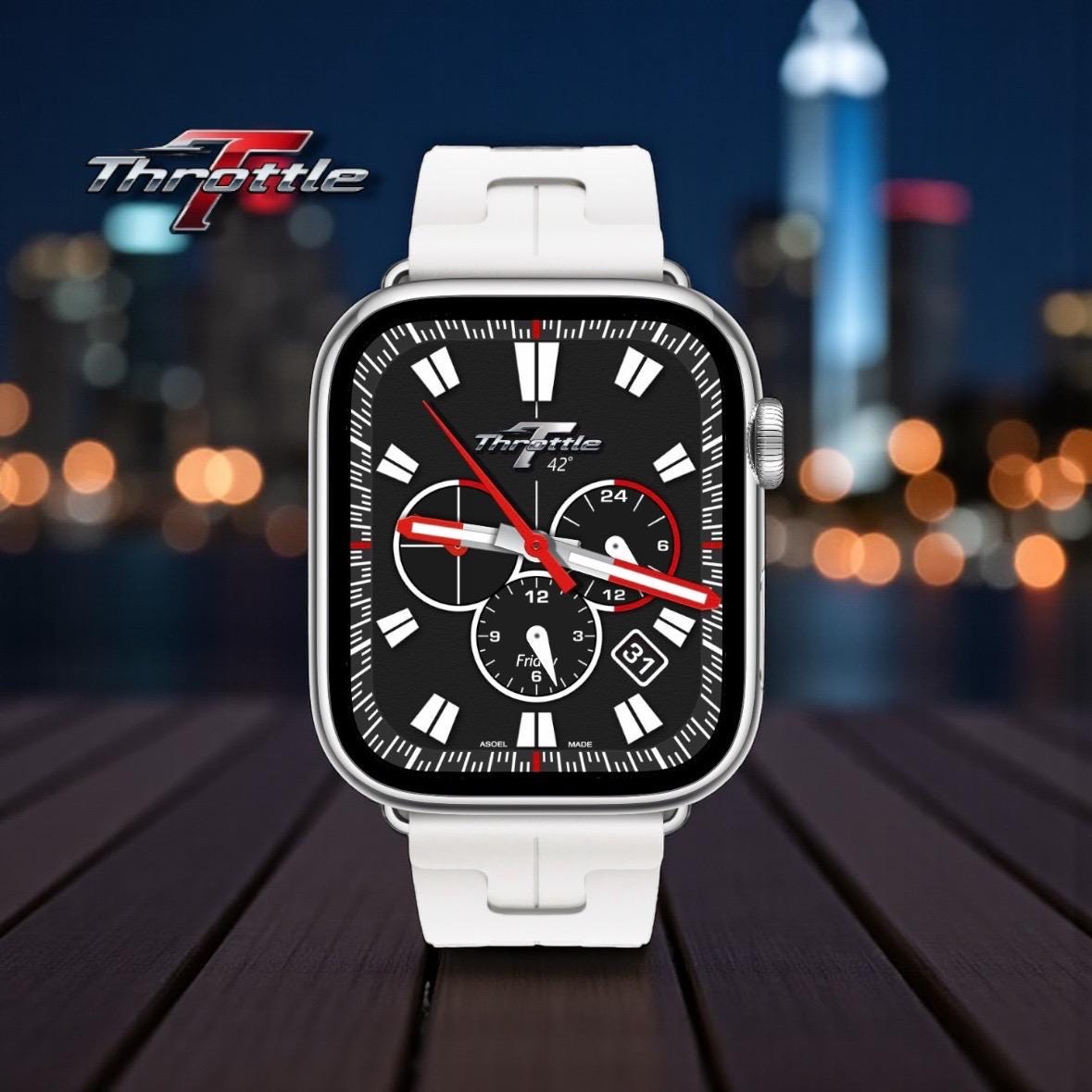 Throttle GT300 Chronograph Apple Watch Face – Racing-Inspired Design (Digital Download) Clockology