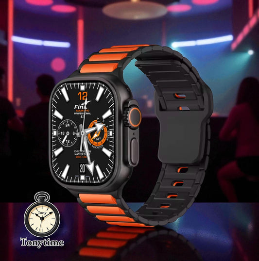 Two tone Silicone Sport Band for Apple Watch: Ultra, SE, Series 2-10 42-49mm