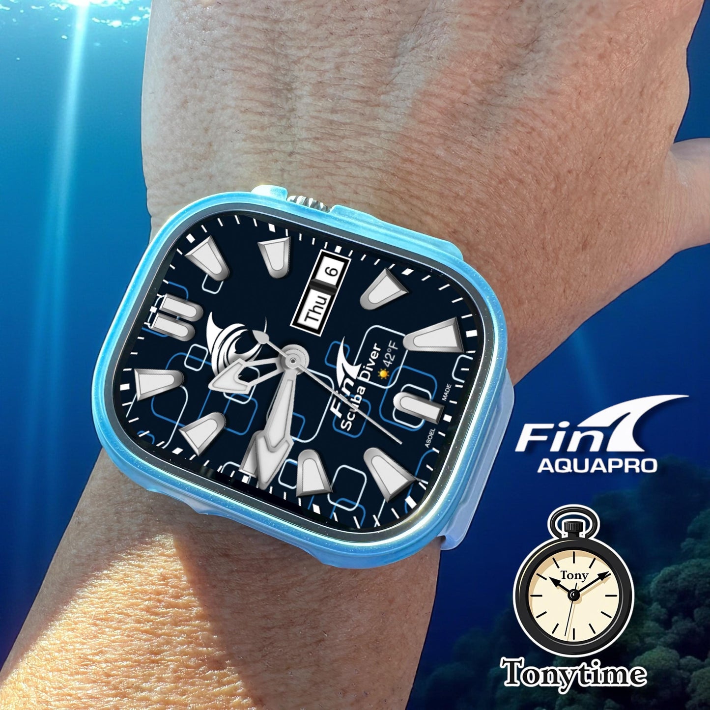 Fin AquaPro Scuba Diver Apple Watch Face (Clockology Download)