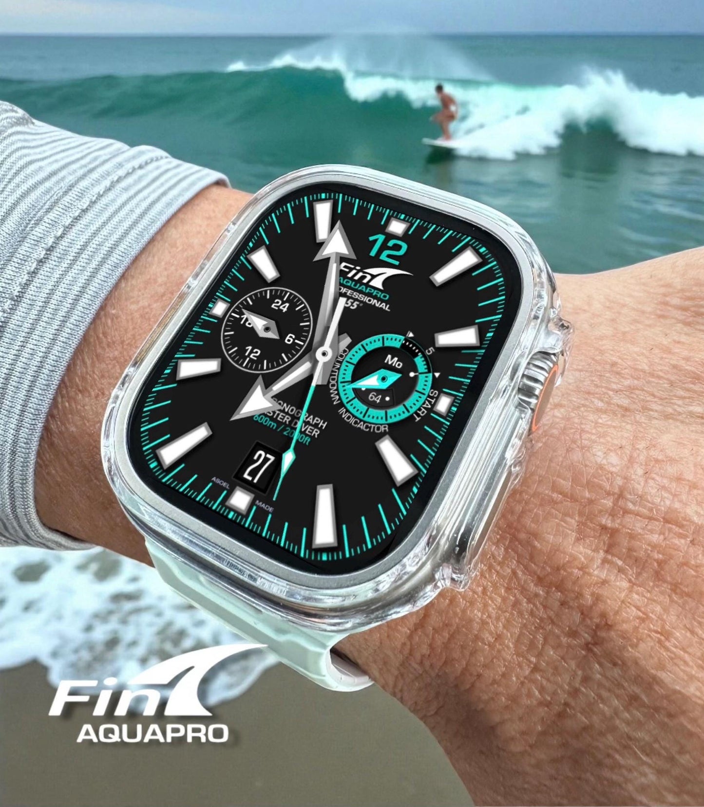 Fin Aquapro 600 Diver Watch Face for Apple Watch Ultra/Series (Clockology Digital Download)