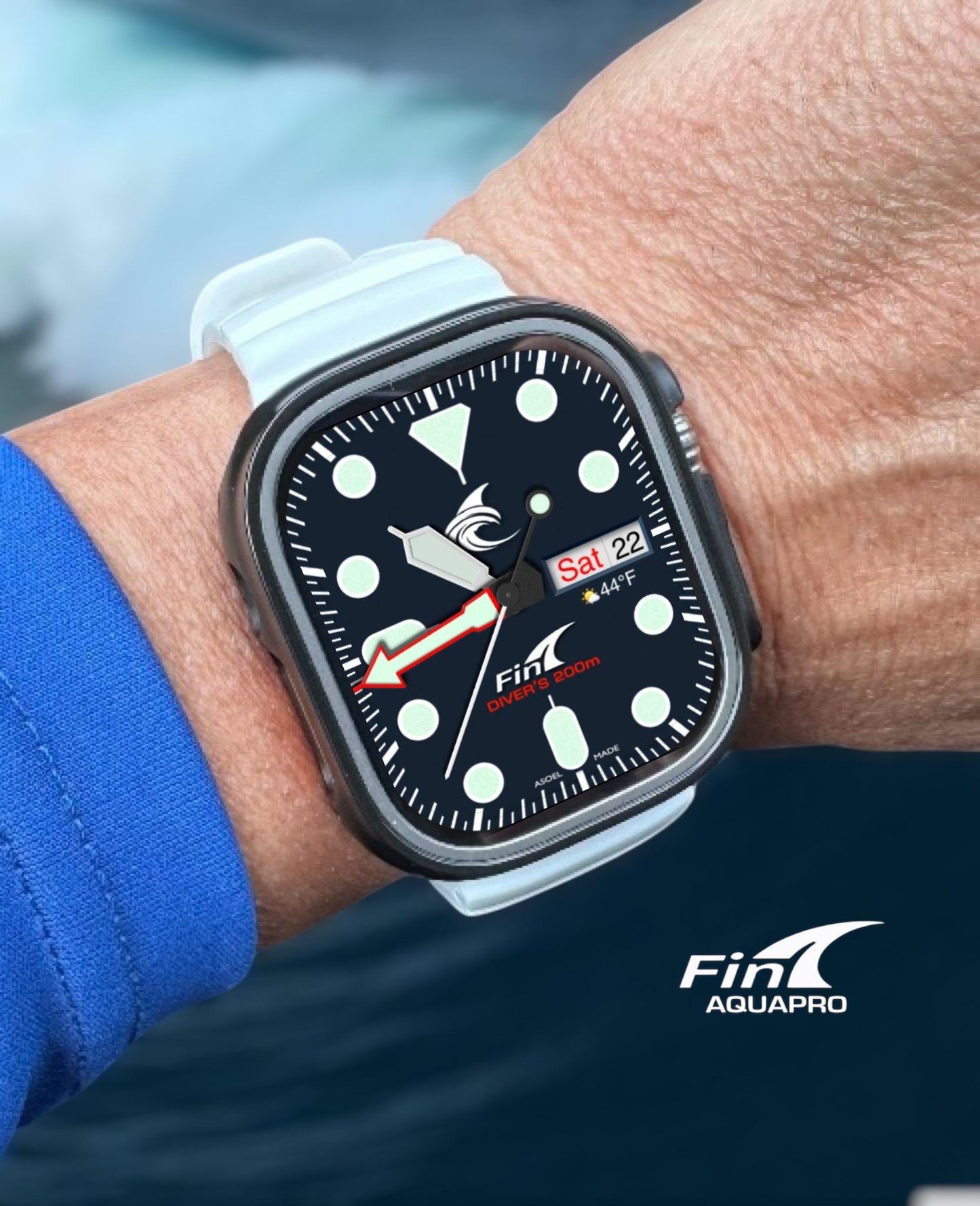 Fin Ocean Classic Watch Face | Clockology Apple Watch Face | Ultra & Series Models | Digital Download