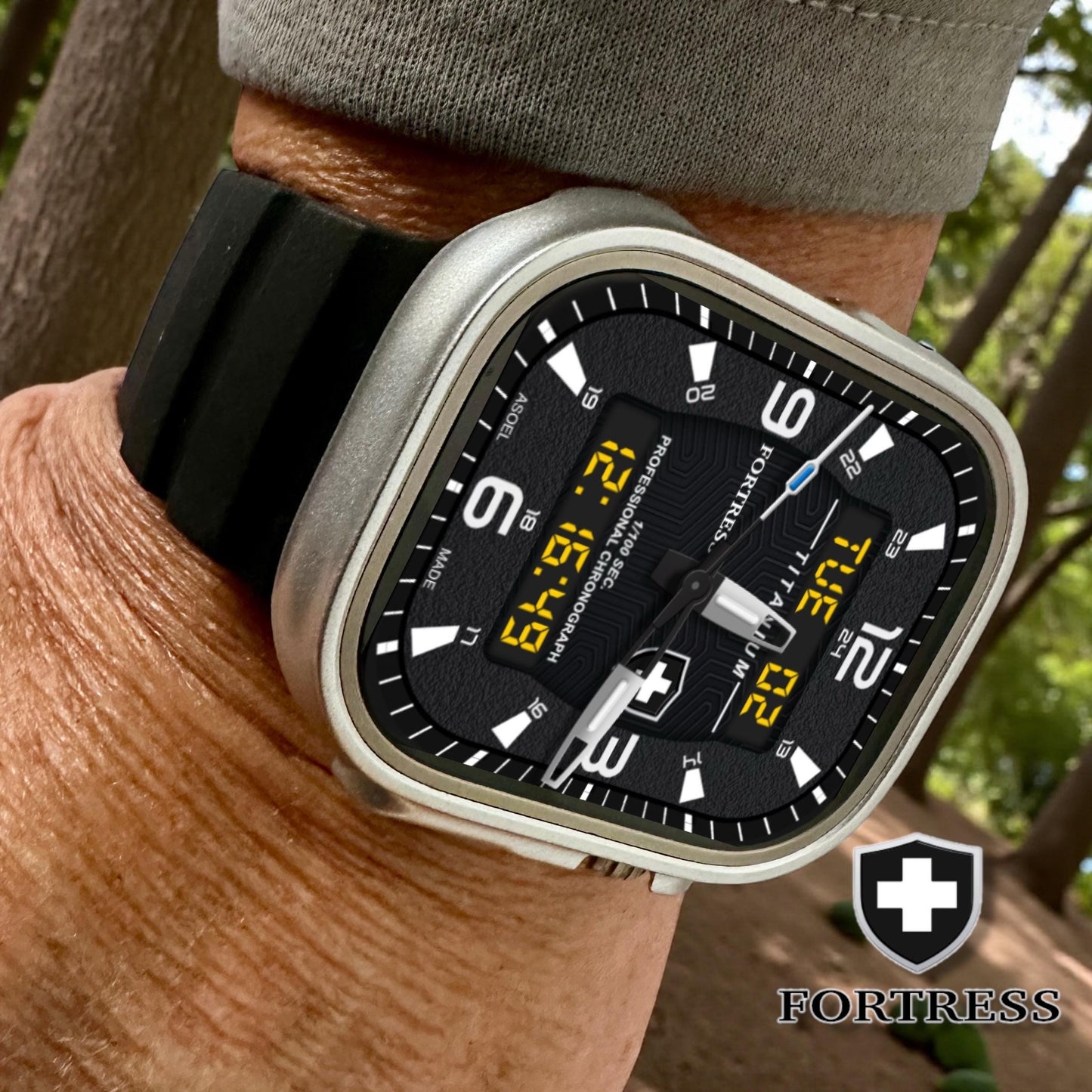 Fortress Military Apple Watch Face: Titan Hybrid Clockology Design