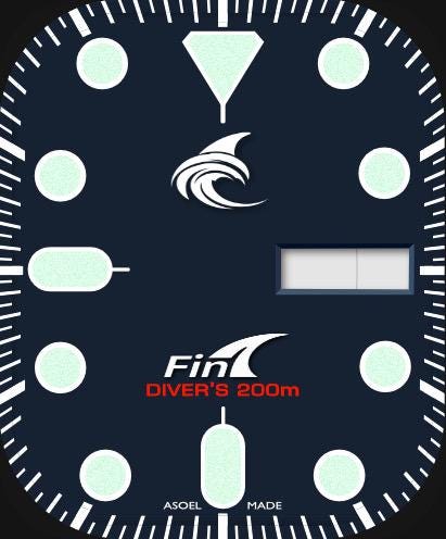 Fin Ocean Classic Watch Face | Clockology Apple Watch Face | Ultra & Series Models | Digital Download