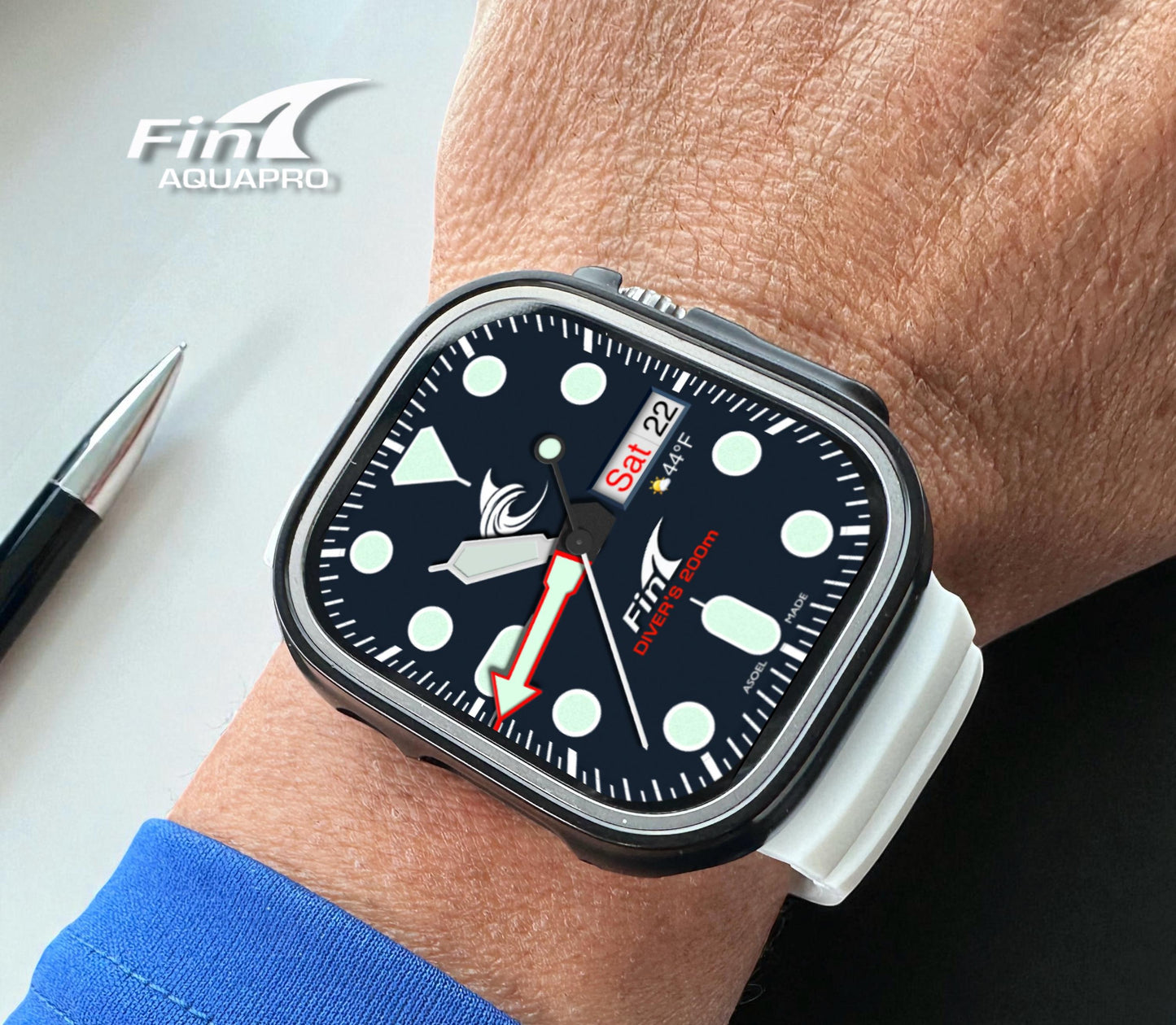 Fin Ocean Classic Watch Face | Clockology Apple Watch Face | Ultra & Series Models | Digital Download