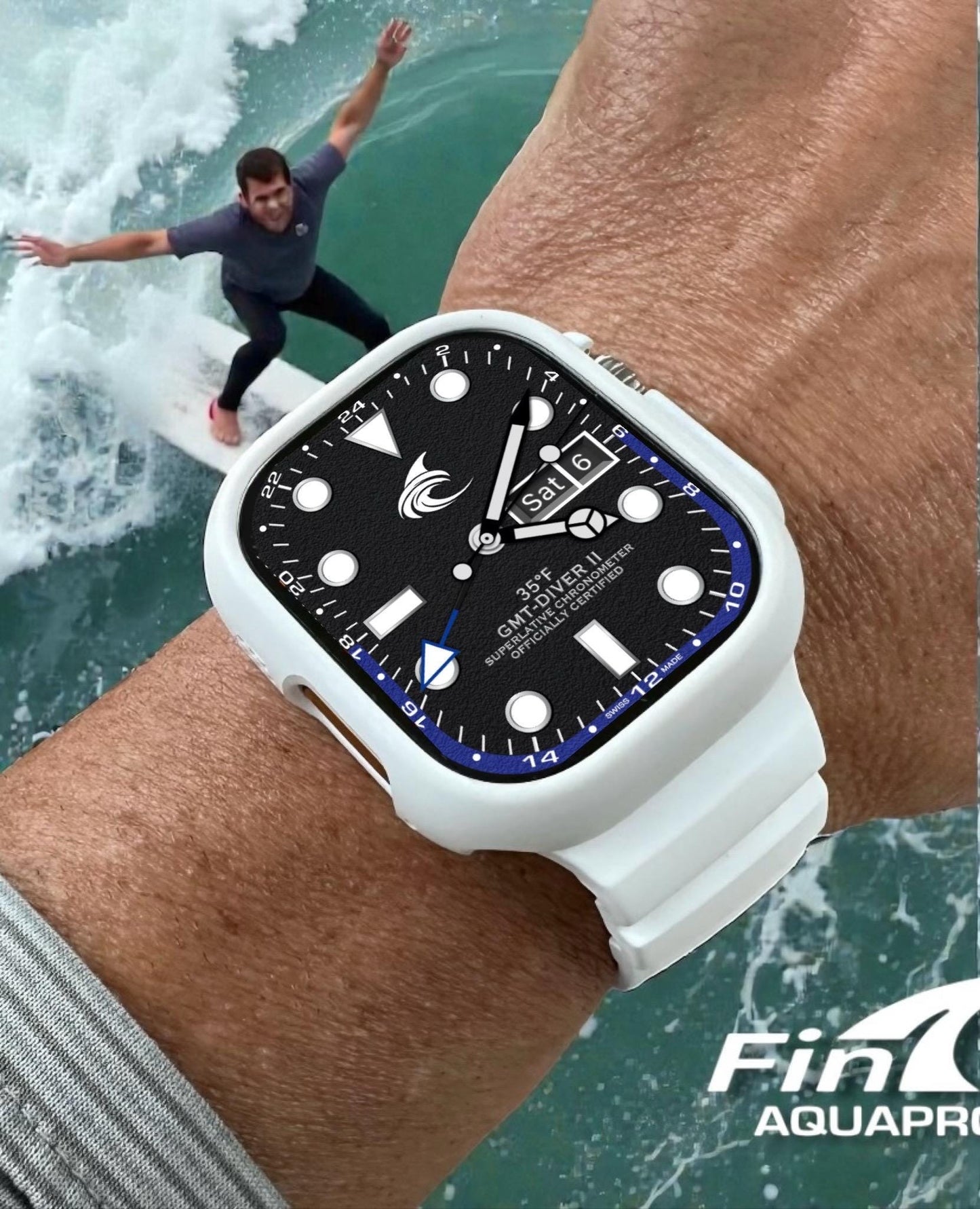 Fin GMT Diver II Apple Watch Face | Blue/Red & Blue/Black (Clockology Digital Download)