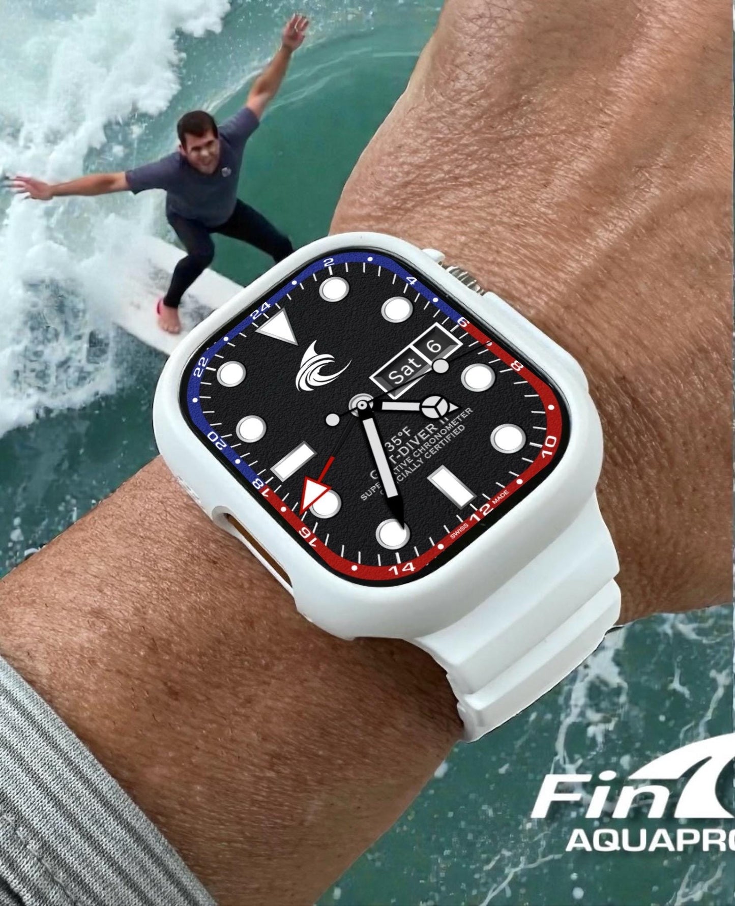 Fin GMT Diver II Apple Watch Face | Blue/Red & Blue/Black (Clockology Digital Download)